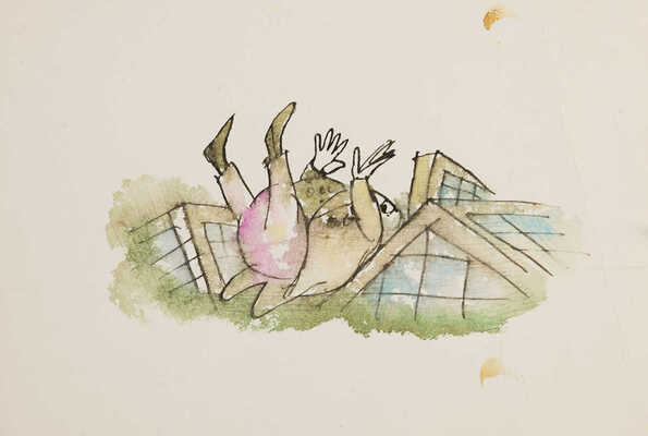 Калиновский Геннадий Владимирович. Лот из двух вариантов иллюстраций к книге Л. Кэрролла в пересказе Бориса Заходера «Приключения Алисы в Стране Чудес» (М.: Детская литература, 1974), с. 42, рис. 39.